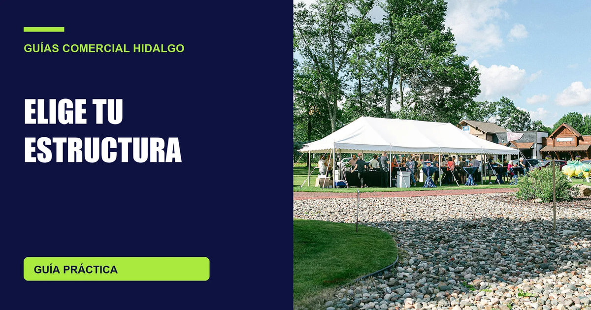 Carpa blanca utilizada en un evento exterior; fotografía de contexto para una guía de comparación