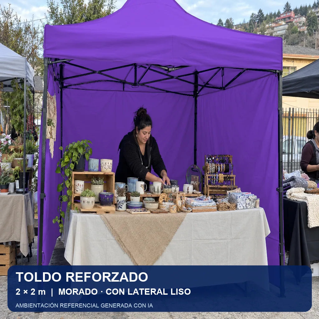 morado lateral liso, uso en evento
