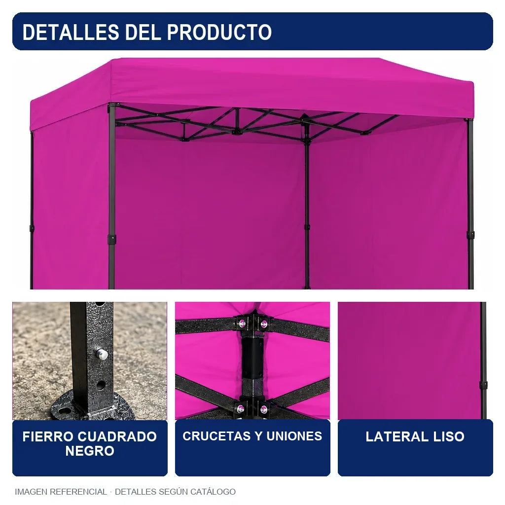 fucsia lateral liso, detalles