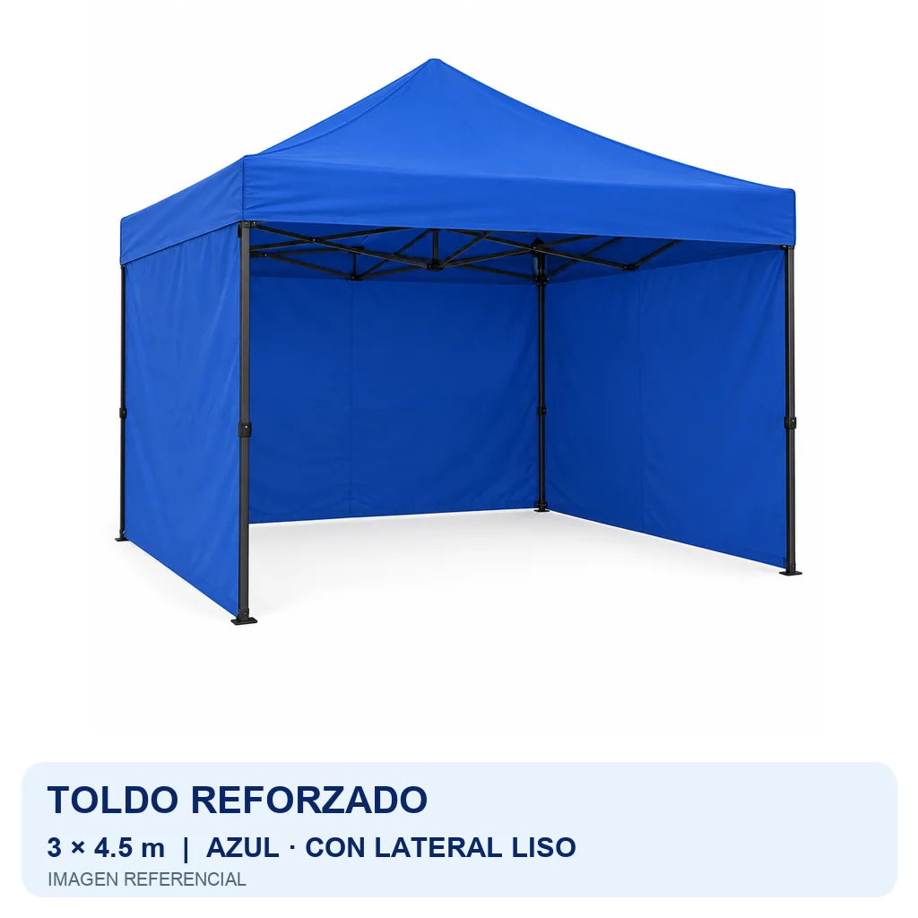 azul lateral liso, fondo blanco