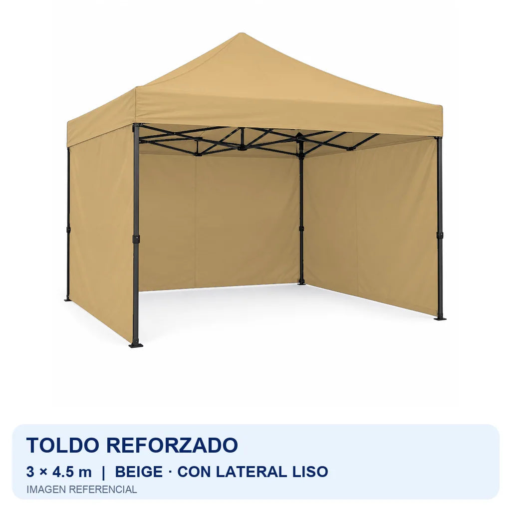 beige lateral liso, fondo blanco