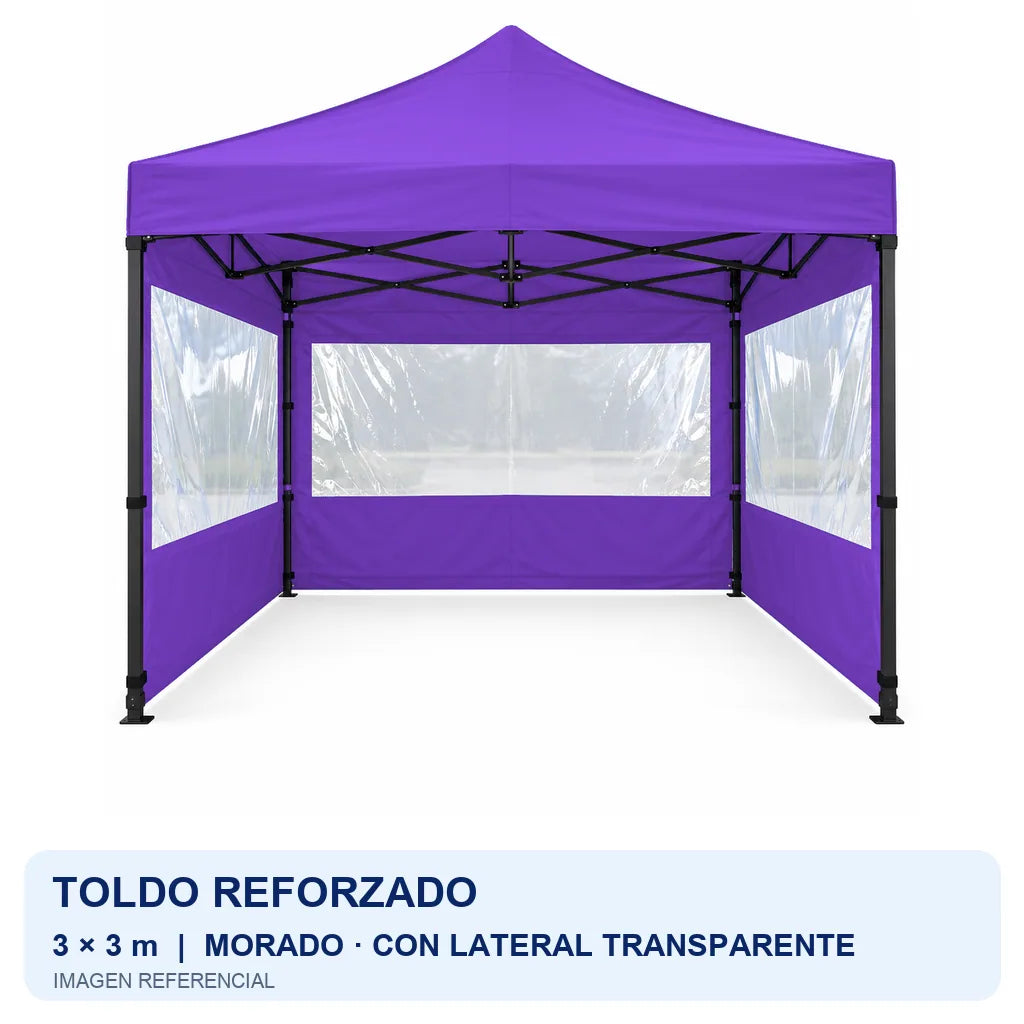 morado lateral transparente, fondo blanco