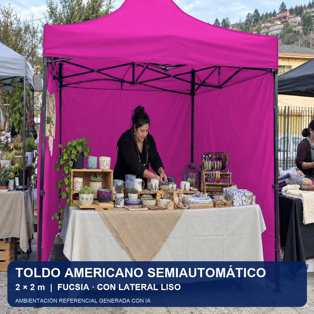 fucsia lateral liso, uso en evento
