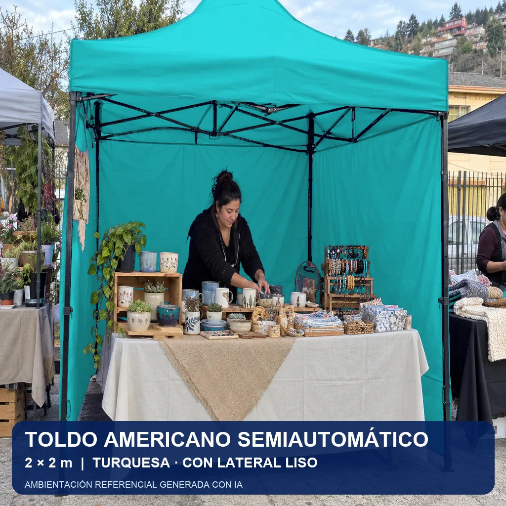 turquesa lateral liso, uso en evento