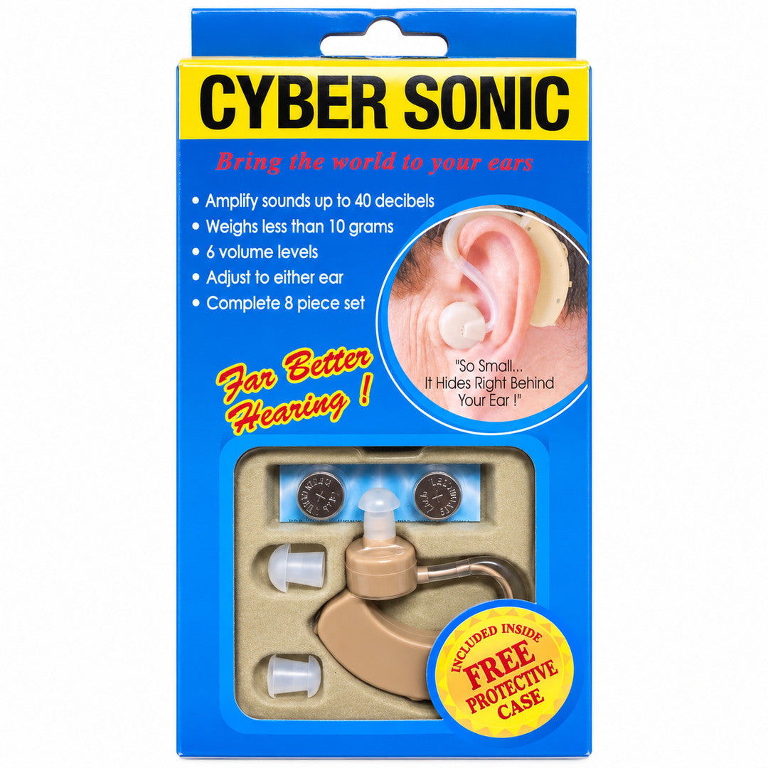 Audífono amplificador de Sonido Personal Cyber Sonic con 6 Niveles de Volumen