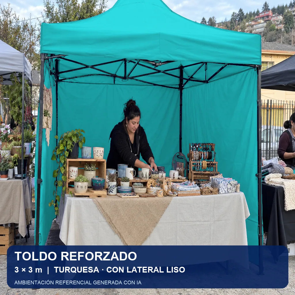 turquesa lateral liso, uso en evento