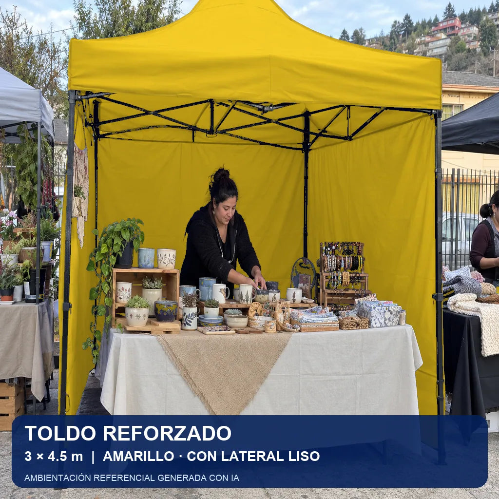 amarillo lateral liso, uso en evento