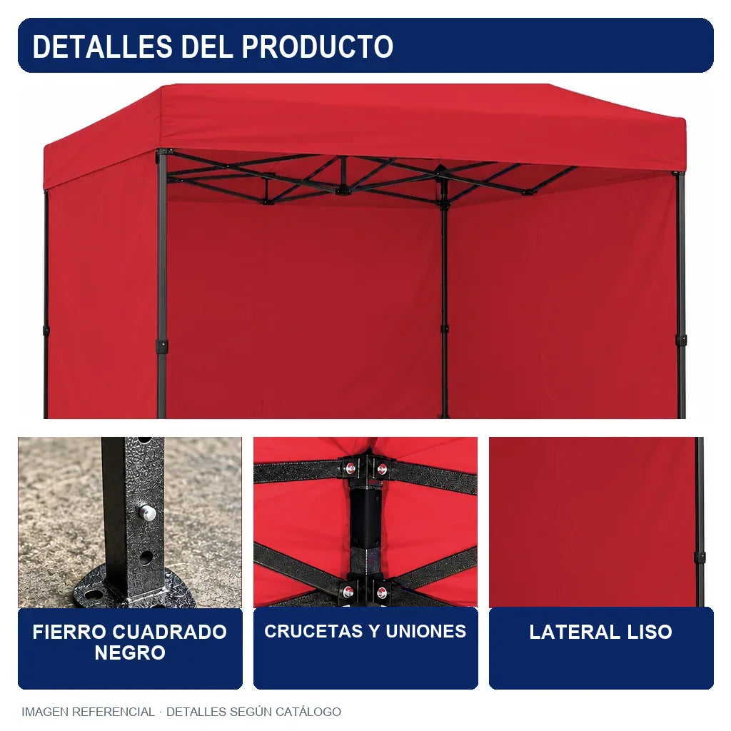 rojo lateral liso, detalles