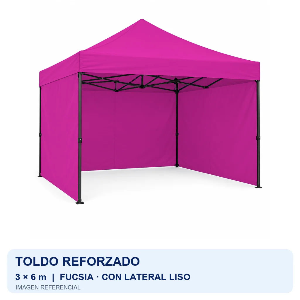fucsia lateral liso, fondo blanco