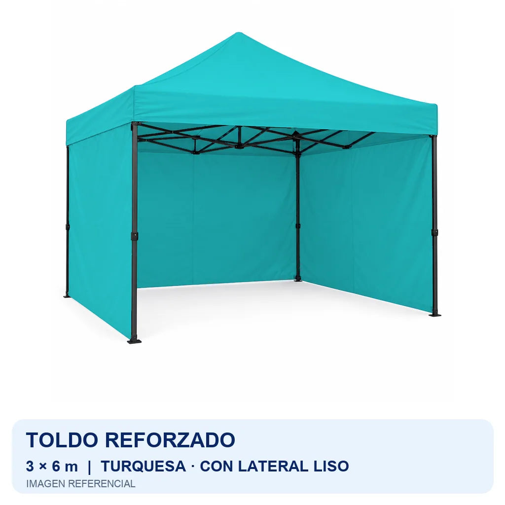 turquesa lateral liso, fondo blanco