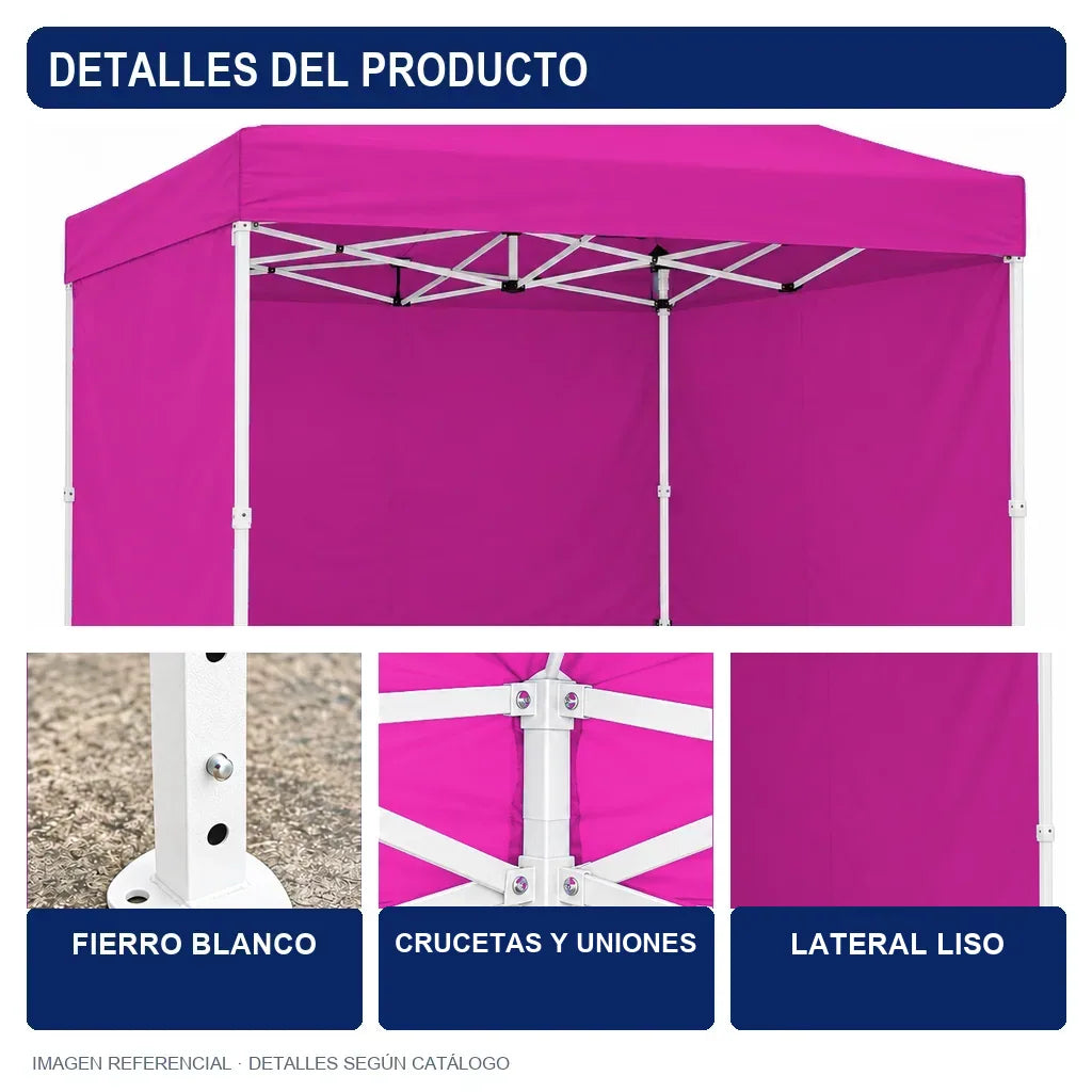 fucsia lateral liso, detalles