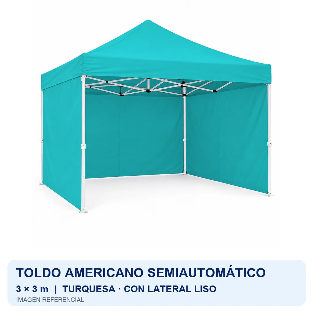 turquesa lateral liso, fondo blanco