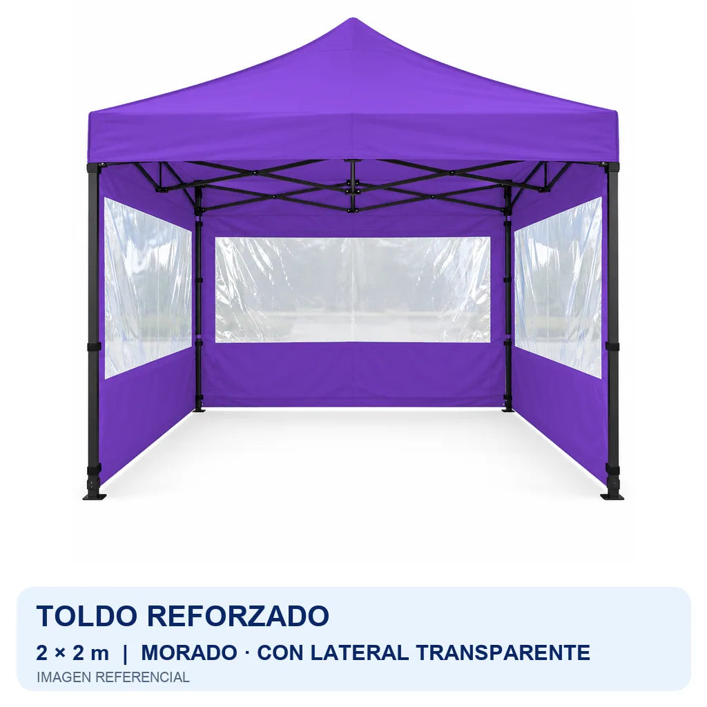 morado lateral transparente, fondo blanco