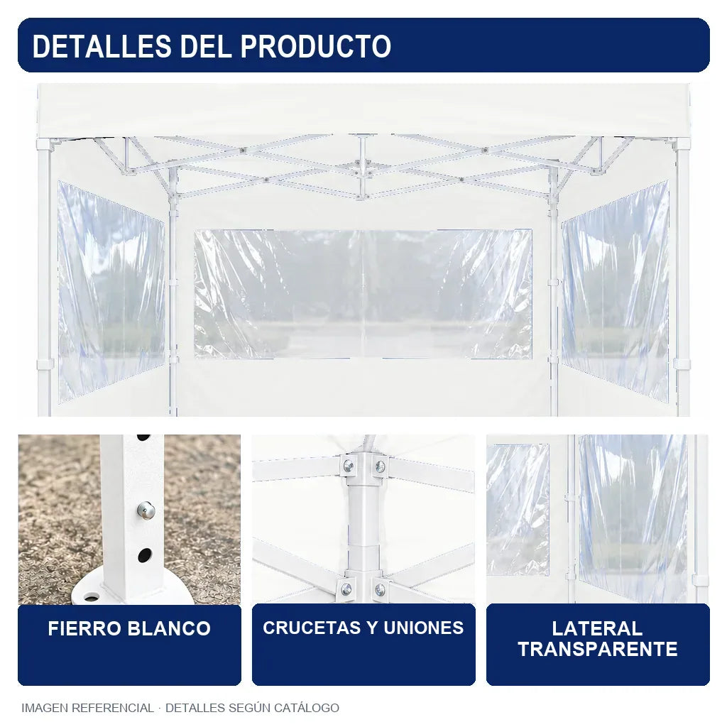 blanco lateral transparente, detalles